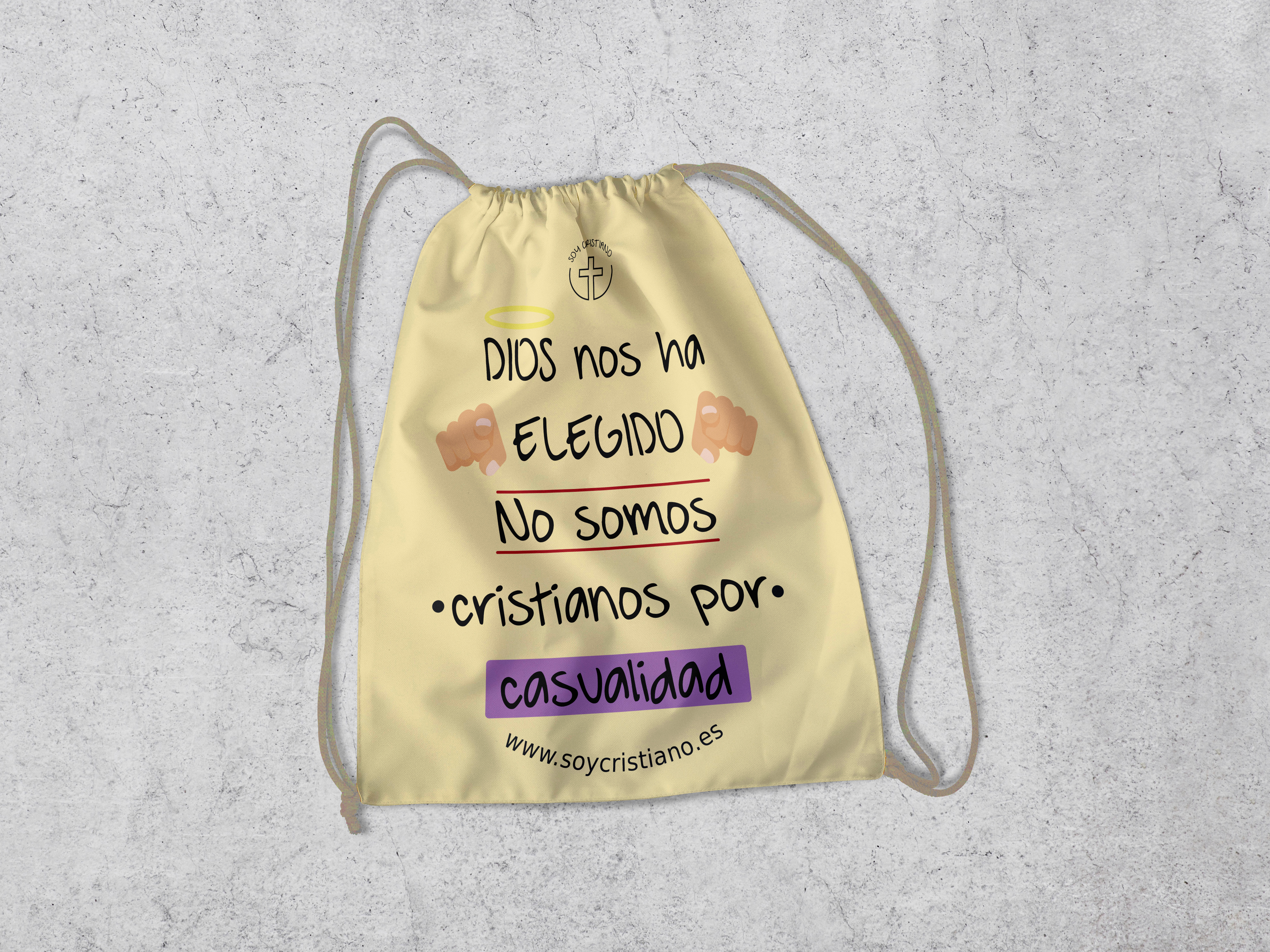 Mochila de tela con asas: \